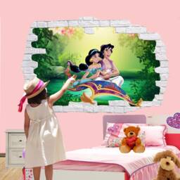 Famous Cartoon Characters Wall Art Sticker Decal Mural Poster Girls Room Decor 1044 - thumbnail 3