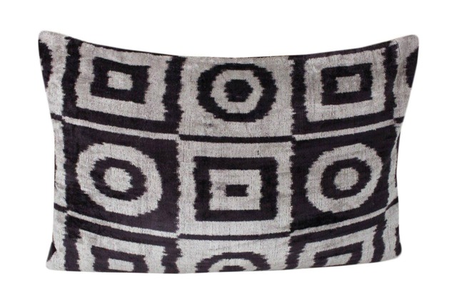 Velvet Ikat Pillow - image 1