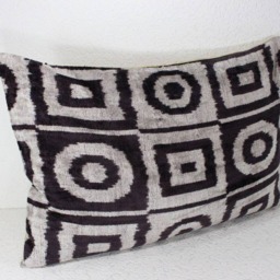 Velvet Ikat Pillow - thumbnail 2