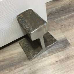 Door Stop, Train Enthusiast, Lover's Gift, New Home, Upcycled Gift, Rustic, Anniversary, 11Th Wedding Metal Door Stop - thumbnail 2