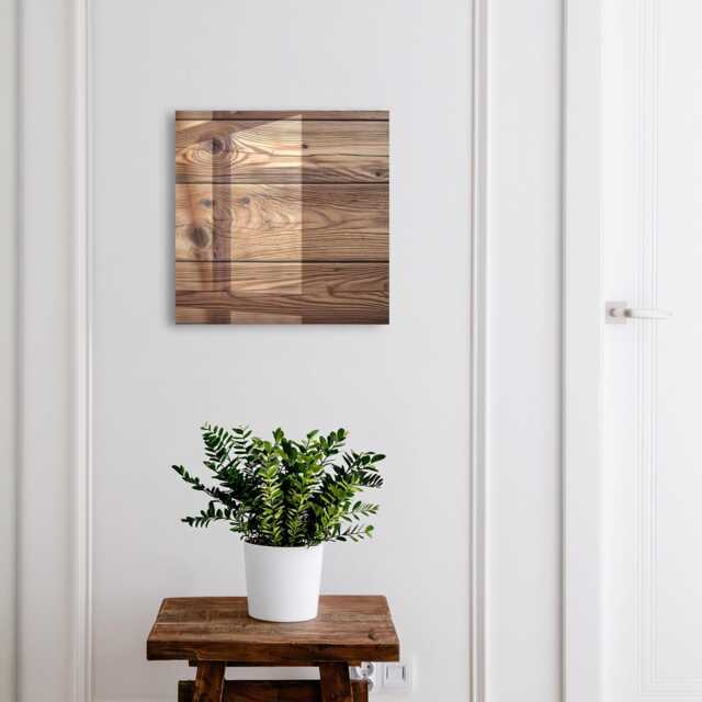 Wooden Texture Wall Mounted Key Cabinet, Brown Industrial Box, Rustic Textures, For Lovers Of Nature & Warmth - image 1