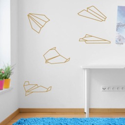 Paper Planes Origami Wall Sticker Set Decals Kids Decor Window Fun Vinyl A168 - thumbnail 2
