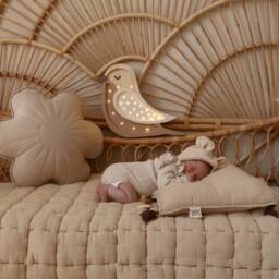 "Velvet Flower Pillow ""Cream Yucca" - thumbnail 2