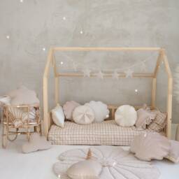 "Velvet Flower Pillow ""Cream Yucca" - thumbnail 3