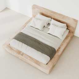 Solid Oak Wood Bed/Wooden Massive Real Handmade - thumbnail 2