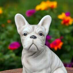 Concrete French Bulldog Statue Stone Frenchie Figure Cement Dog Sculpture Outdoor Garden Ornament Pet Memorial Decor Gift For Bulldog Lover - thumbnail 4