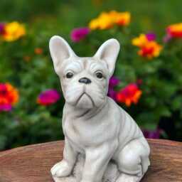 Concrete French Bulldog Statue Stone Frenchie Figure Cement Dog Sculpture Outdoor Garden Ornament Pet Memorial Decor Gift For Bulldog Lover - thumbnail 3