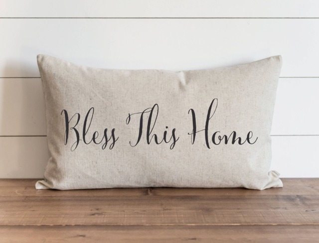 Bless This Home 16 X 26 Pillow Cover // Everyday Throw Gift Accent Faith Housewarming Wedding For Them - image 1