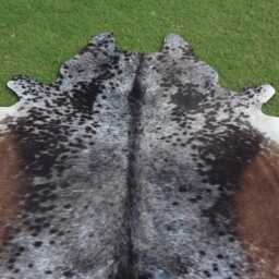 Exclusive Brown & White Cowhide Rug-Genuine Cow Skin Rug-Large Rug-Tricolor Brindle Rug-Brazilian Area Rug-Cow Rug - thumbnail 2