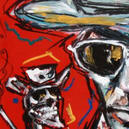 Hunter S. Thompson Art Print - Surrealist Portrait, Ralph Steadman Style - thumbnail 2
