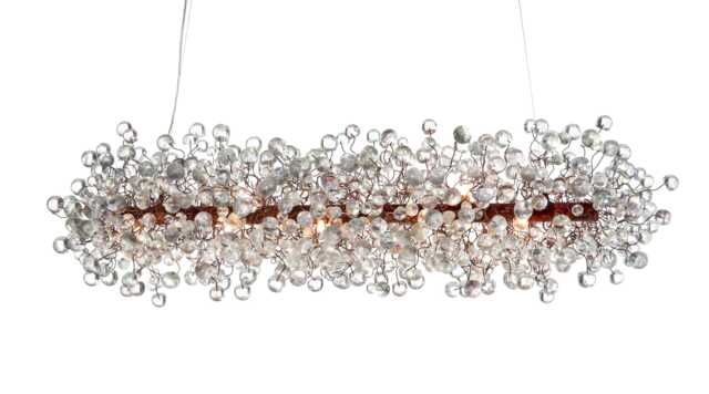 Elegant Bubble Chandelier Cloudy Resin Ball Ceiling Light - image 1