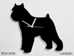 Brussels Griffon Dog - Wall Clock Silhouette - thumbnail 1