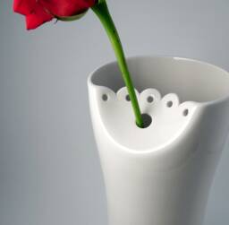 Lace Vase, Porcelain Vase Handmade Modern, Large, White, Large Plant Contemporary Wedding Gift - thumbnail 1