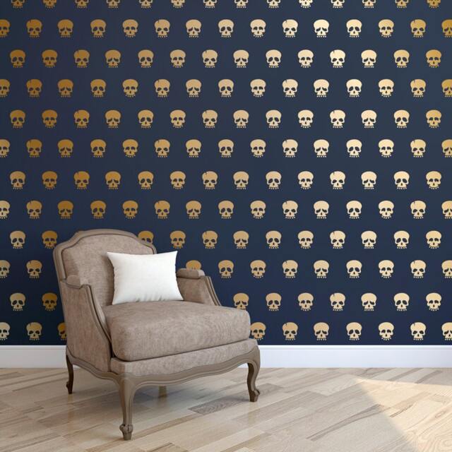 Skull Face Pattern Wall Decals - Gothic Halloween Decor - image 1