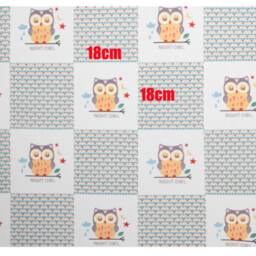 Owl Moon Flower Tab Top Curtain Valance, Kids Nursery Decor - thumbnail 4