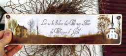 "Let Us Be Silent That We May Hear The Whisper Of God - Wood Plaque Measures 13.5"" X 3.5" - thumbnail 1