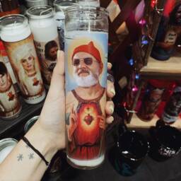 Aquatic Dude Funny Prayer Candle, Bill Murray Religious Candle - thumbnail 1