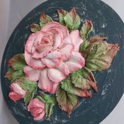 Panel Roses, Sculpture Painting Texture Paste Painting, Decorative Plaster Panel, Three-Dimensional Flowers, Flower Modeling - thumbnail 3