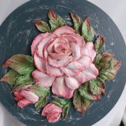 Panel Roses, Sculpture Painting Texture Paste Painting, Decorative Plaster Panel, Three-Dimensional Flowers, Flower Modeling - thumbnail 4