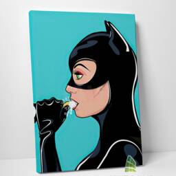 Funny Superhero Brushing Teeth Canvas Art Wall Print Picture Framed Home Decor - thumbnail 3