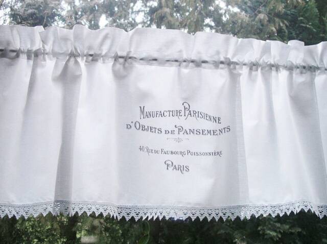 Curtain Shabby Chic Paris - image 1
