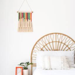 Modern Tassels Wall Hanging - Tassel Art Macrame Unicorn Aesthetic Room Decor For Girls Teen Girl Hanger - thumbnail 3