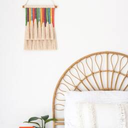 Modern Tassels Wall Hanging - Tassel Art Macrame Unicorn Aesthetic Room Decor For Girls Teen Girl Hanger - thumbnail 2