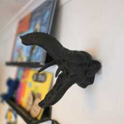Platybelodon Wall Art - Prehistoric Animal Mount- 3D Printed Multiple Colours Available - thumbnail 1