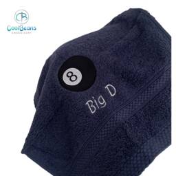 Snooker Pool Towel - Personalised Face Cloth/Hand Bath 8 Ball