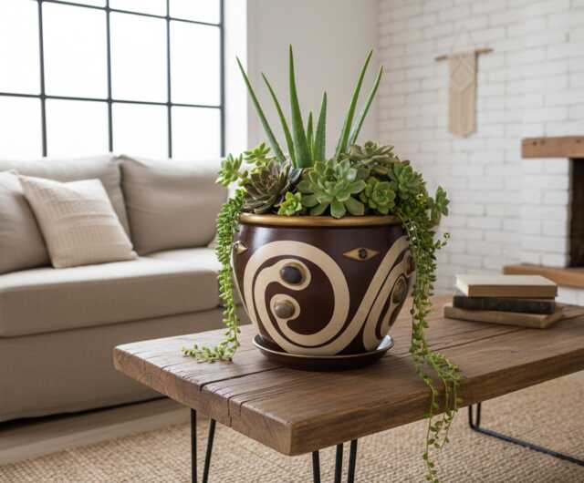 Large Ceramic Planter Indoor 12 - image 1
