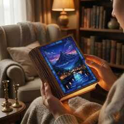 Velaris Night Court Book Lamp, Acotar Fantasy Light, City Of Starlight Reader Gift, Bookish Decor, Reading Lover Light - thumbnail 4