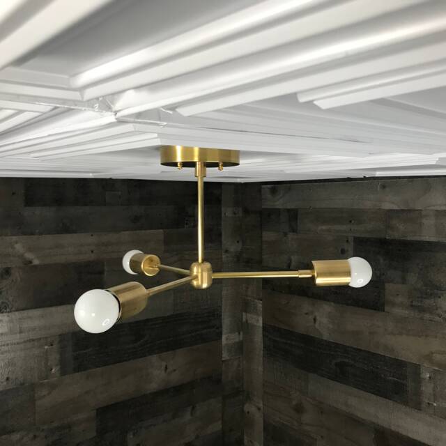 Atlas Modern 3 Light Sputnik Mid Century Industrial Chandelier - image 1