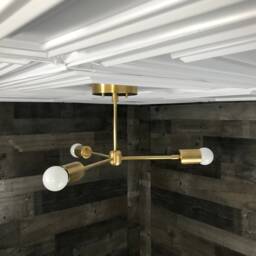 Atlas Modern 3 Light Sputnik Mid Century Industrial Chandelier