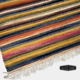 Hand Knotted Reversible Flat Weave Pure Wool Colourful Kilim Woollen Rug 3Ft X 5Ft - thumbnail 2