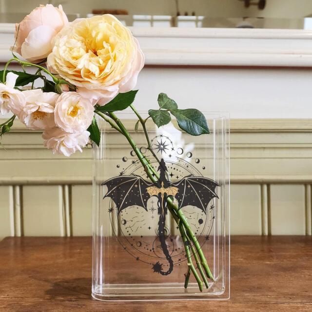 Basgiath War College Acrylic Book Vase, Fourth Wing Flower Reader Bookshelf Decor, Librarian Gift For Lovers, Bookworm Vase - image 1