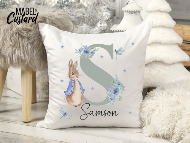 Boys Personalised Cushion - Bedroom Decor Son Grandson Godson Christening Birthday Christmas Gift - image 1