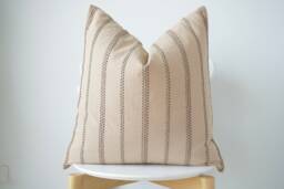 Brown Tribal Hemp Hand Woven Natural Dye Color Hmong Lumbar Pillow Cover - thumbnail 1