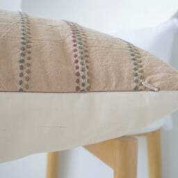 Brown Tribal Hemp Hand Woven Natural Dye Color Hmong Lumbar Pillow Cover - thumbnail 4