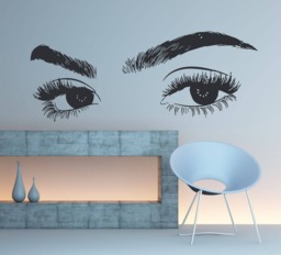 Chic Eyelash Wall Decal - A Must-Have For Fashion-Forward Spaces Se004 - thumbnail 1