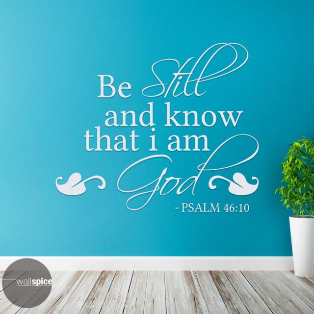 Psalm 4610 Be Still & Know That I Am God Bible Verse Quote Vinyl Wall Decal Sticker Religious - image 1
