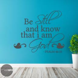 Psalm 4610 Be Still & Know That I Am God Bible Verse Quote Vinyl Wall Decal Sticker Religious - thumbnail 3