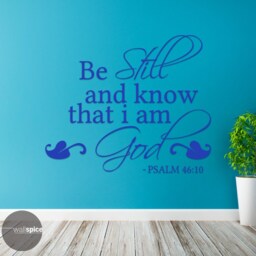 Psalm 4610 Be Still & Know That I Am God Bible Verse Quote Vinyl Wall Decal Sticker Religious - thumbnail 2