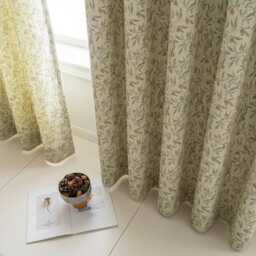 Custom Farmhouse Drapes Botanical Printed Linen Curtains For Bedroom Living Room - thumbnail 3