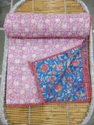 Hand Block Print Cotton Dohar - Jaipur Printed Reversible Summer Ac Blanket