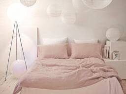 Pastel Pink Softened Linen Duvet Cover