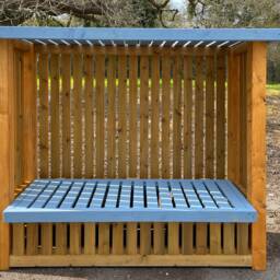 Large Kiwb - Handmade Quality Garden Arbour/Seat/Bench Patio Screening Memorial Green, Cream, Blue - thumbnail 2