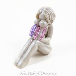 Twin Loss Memorial Sculpture Handmade Clay Keepsake By The Midnight Orange - thumbnail 2