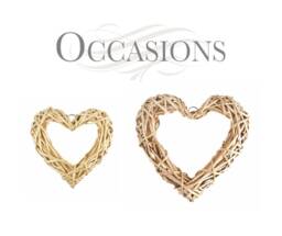 Occasions Heart Shape Willow Wreath Base Christmas Festive Xmas Diy Florist Door - thumbnail 1