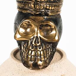King Skull Crown Bronze Statue, 3.5 - thumbnail 4