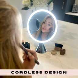 Lumiglam Pro Cosmetic Vanity Mirror With Lights - Chrome Led Makeup Mirror, Tri-Colour, Rechargeable, 5x Magnetic Magnifier - thumbnail 2